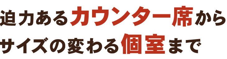 サイズの変わる個室まで