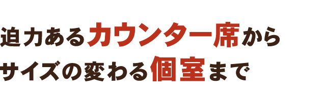 サイズの変わる個室まで